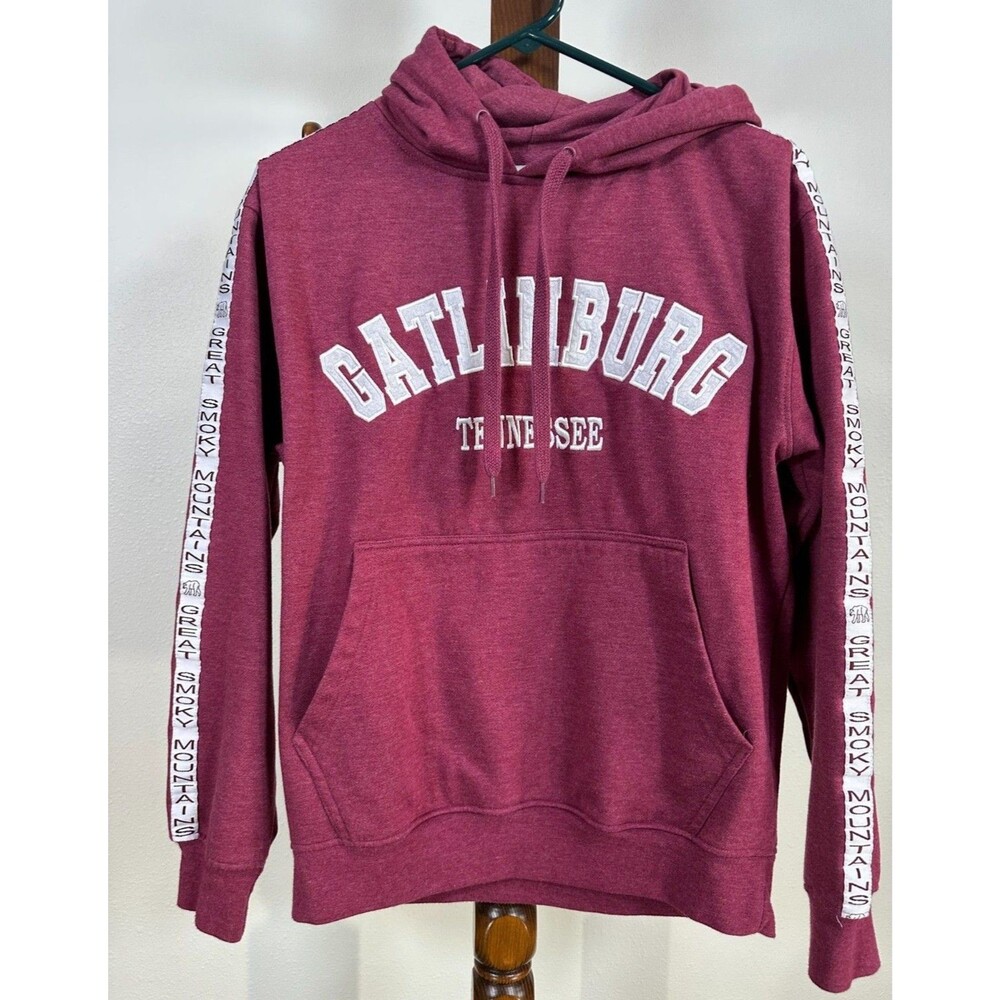 Gatlinburg Tennessee Hoodie Maroon Small Crazy Apparel Pullover Sweatshirt